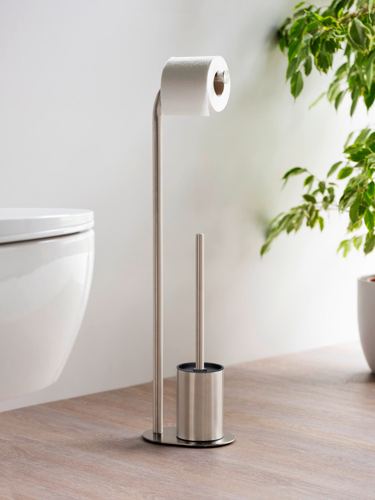 LEVANTE matt Stand WC-Garnitur aus Edelstahl