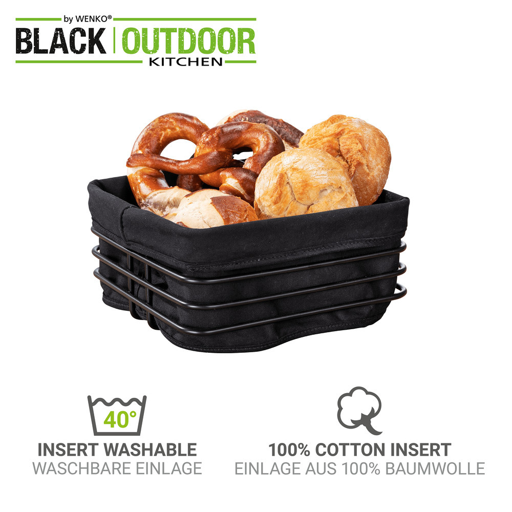 SQUARE Premium Brotkorb aus Metall
