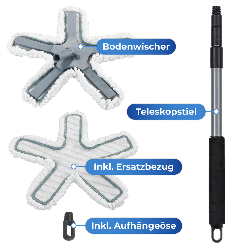OKTOPUS Bodenwischer mit Teleskopstiel