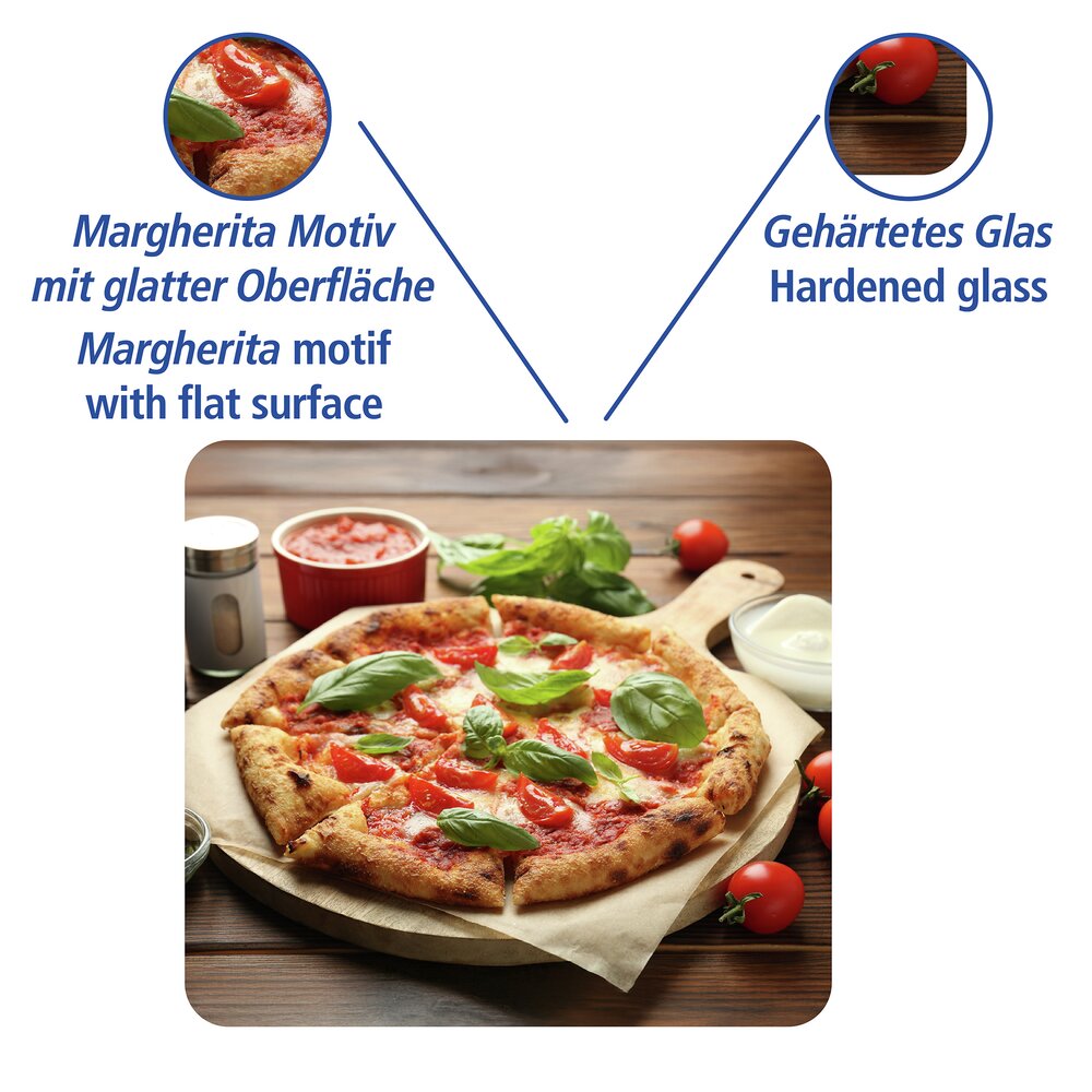 PIZZA Multiplatte 56x50 cm aus Glas