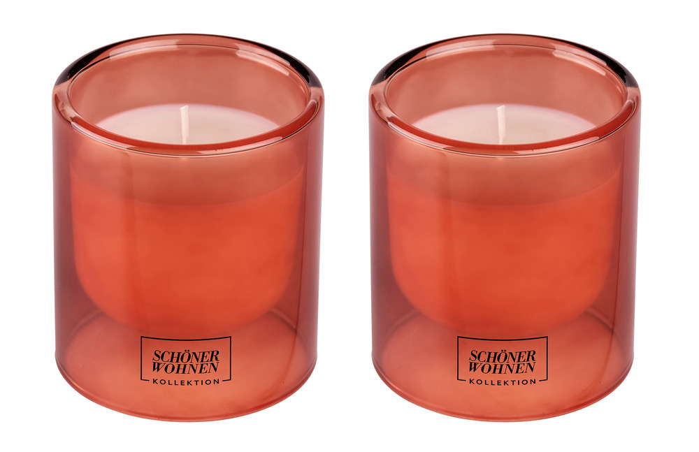 Duftkerze Mod. Sandalwood S, 2er Set