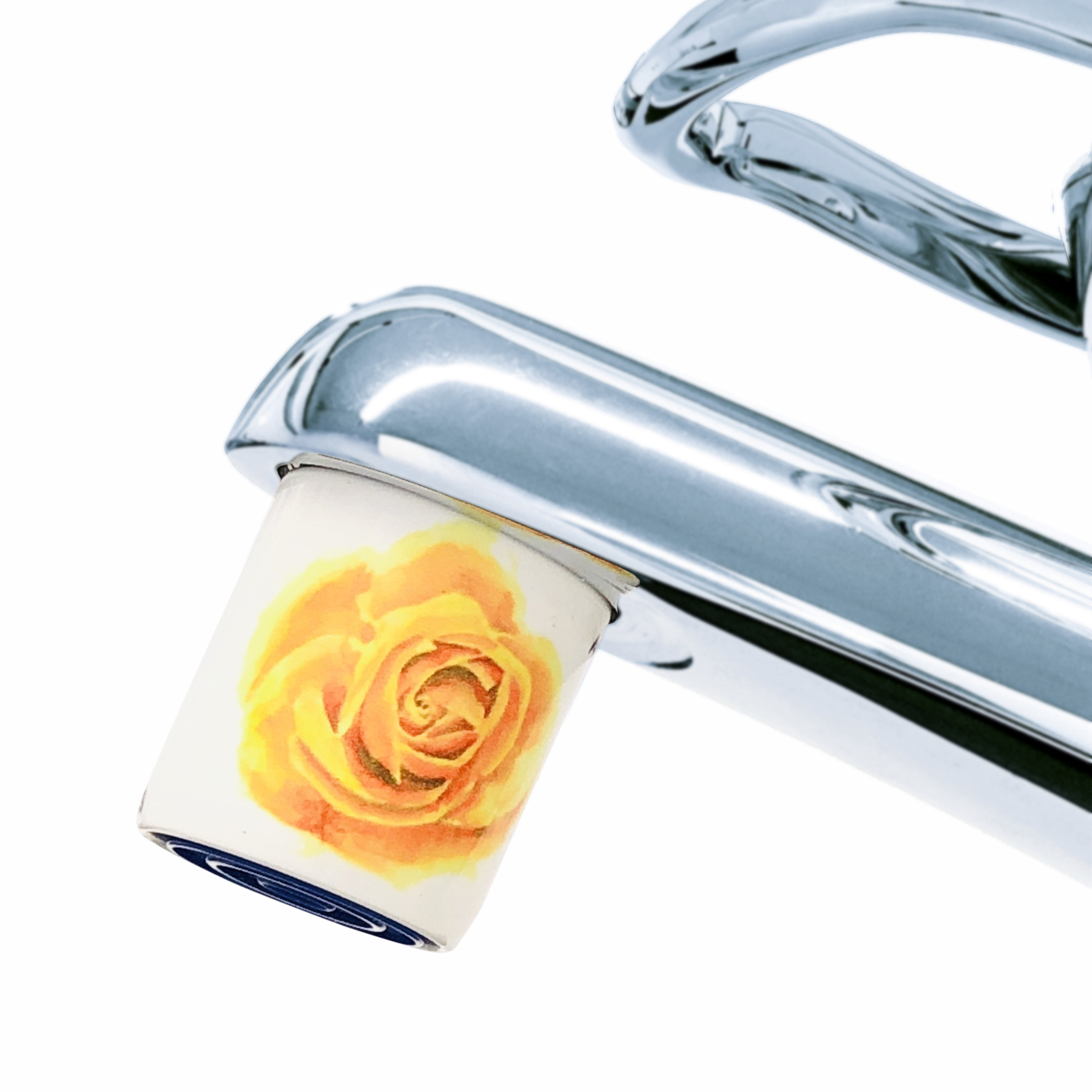 ROSE jaune Strahlregler 5 l/min aus Messing