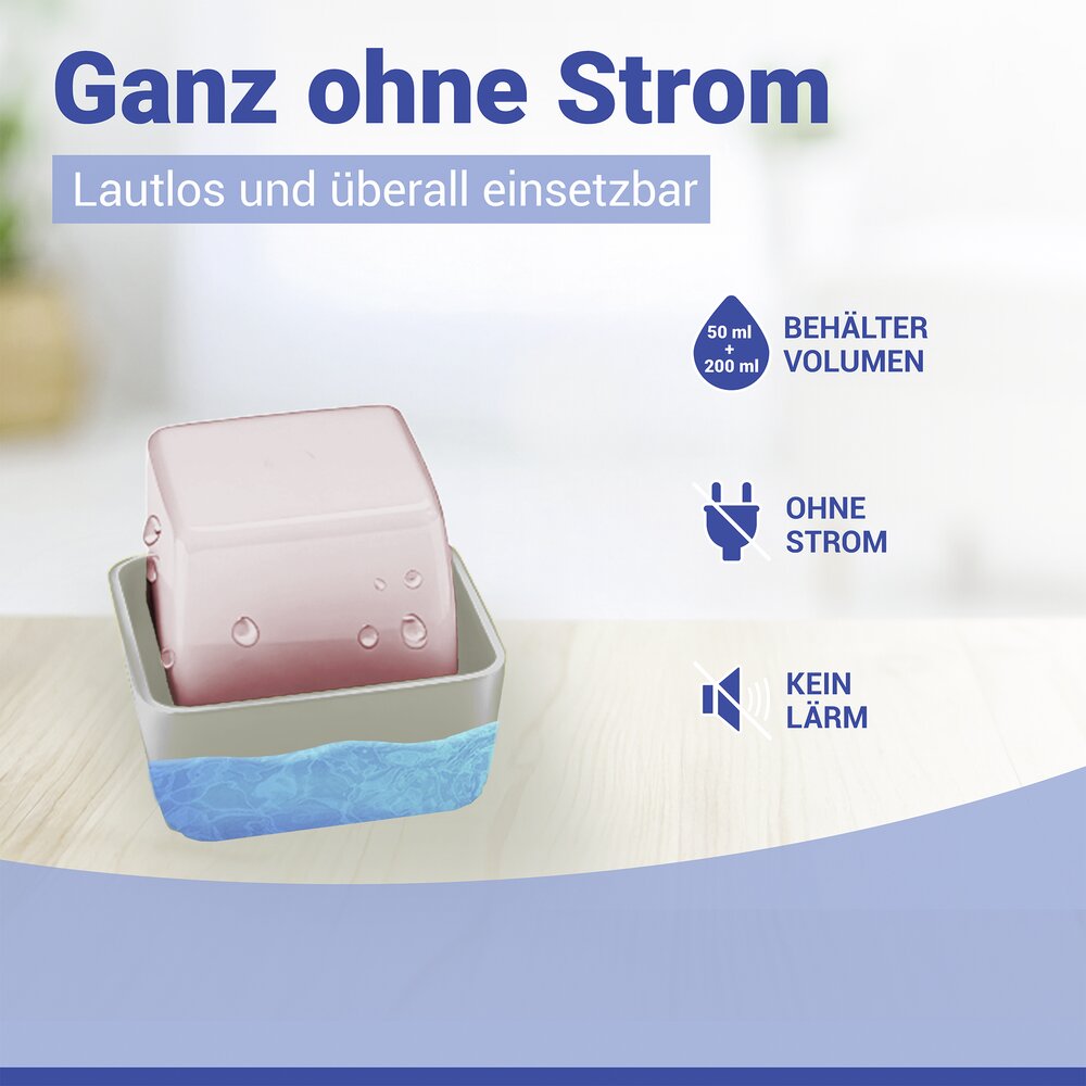 LIVIA rosa/grau Luftbefeuchter aus Keramik, 2er-Set