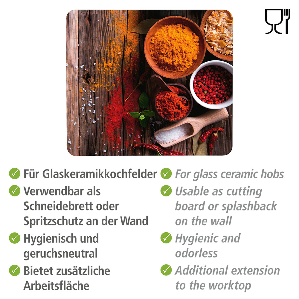 GEWÜRZE Multiplatte 56x50 cm aus Glas