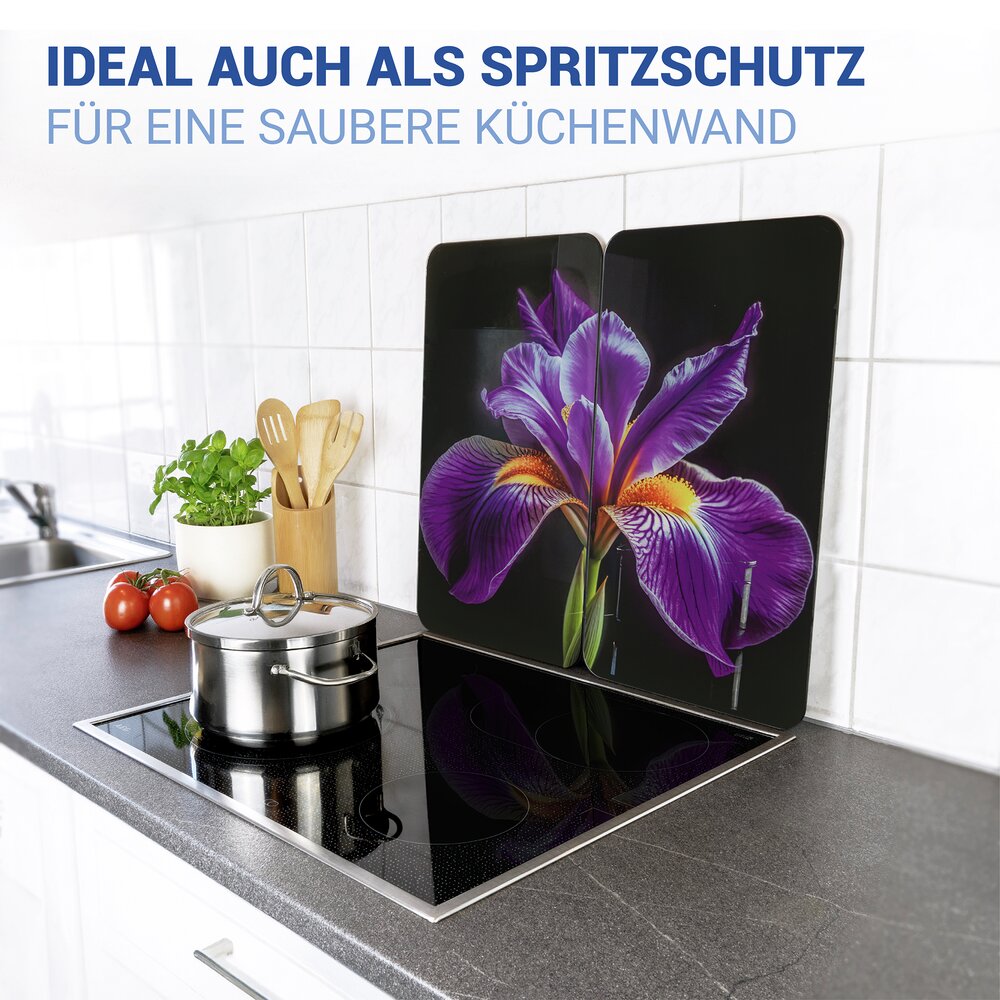 IRIS 2er-Set Herdabdeckplatten aus Glas