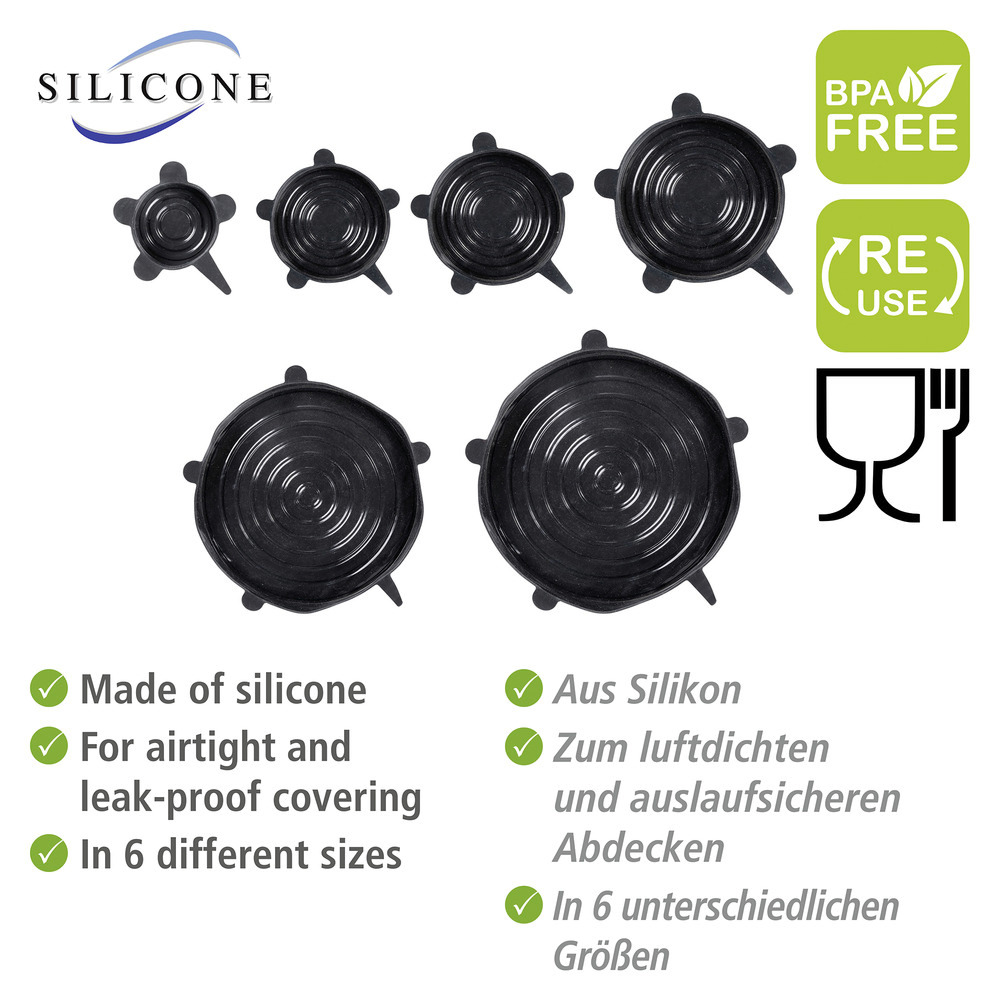 ARU Salatschüsseln mit Silikondeckel Loui, 9-teilig