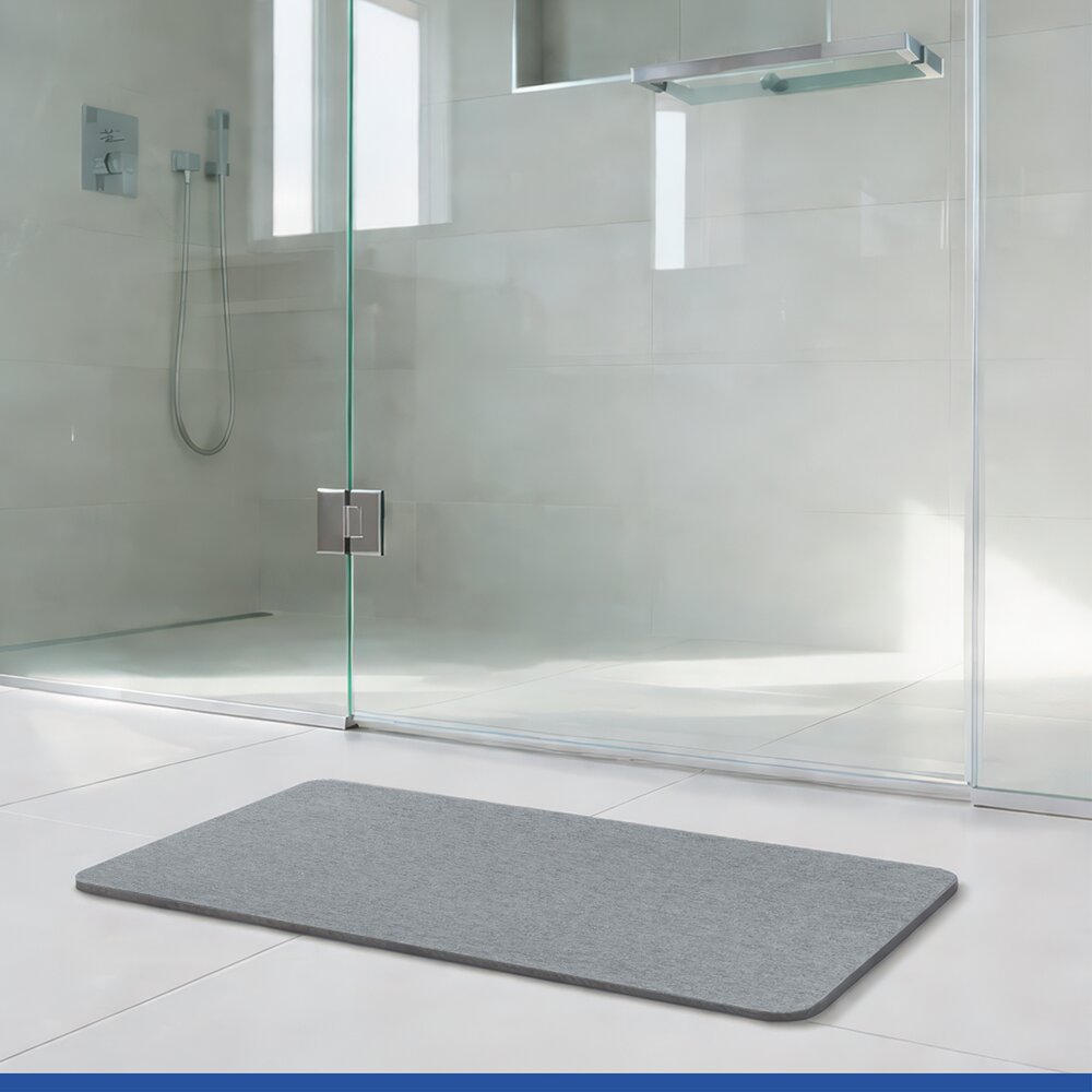 SIMI grau Badematte schnelltrocknend 60x39cm