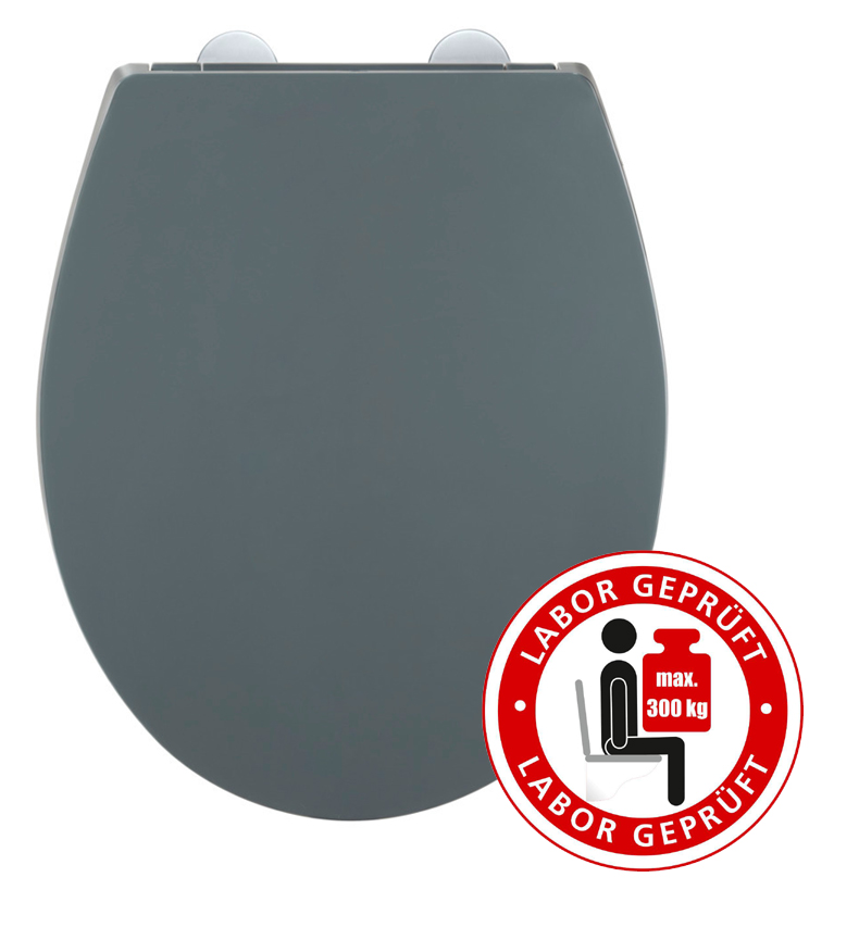 OSTUNI grau WC-Sitz, belastbar bis 300 kg