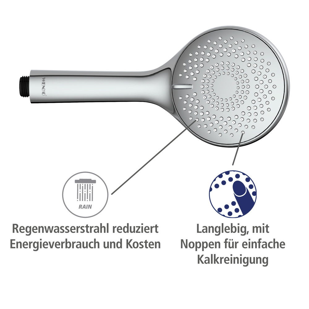 CHROM Sparduschkopf 5 Strahlarten, 8 l/min, Ø11cm