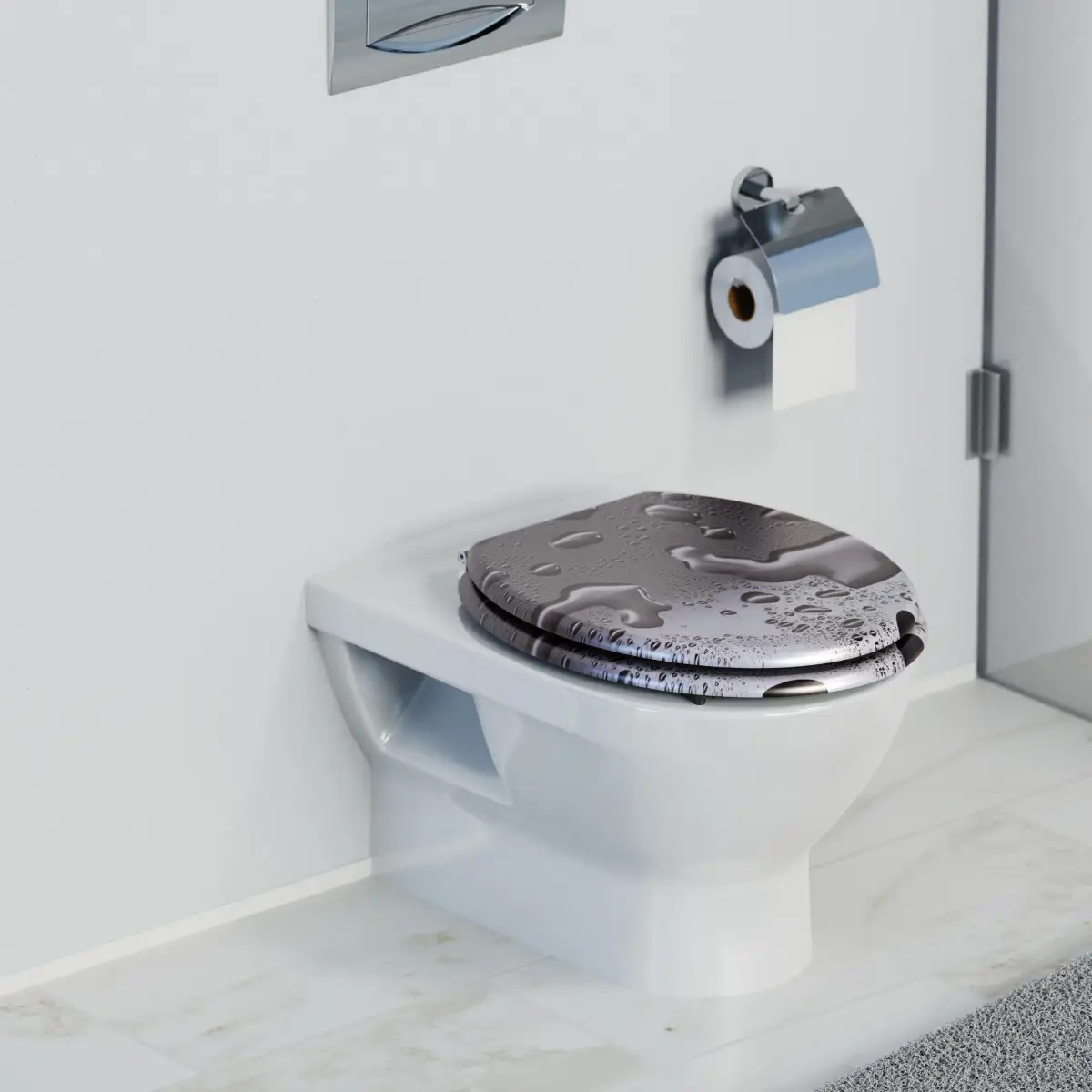 GREY STEEL WC-Sitz mit Absenkautomatik