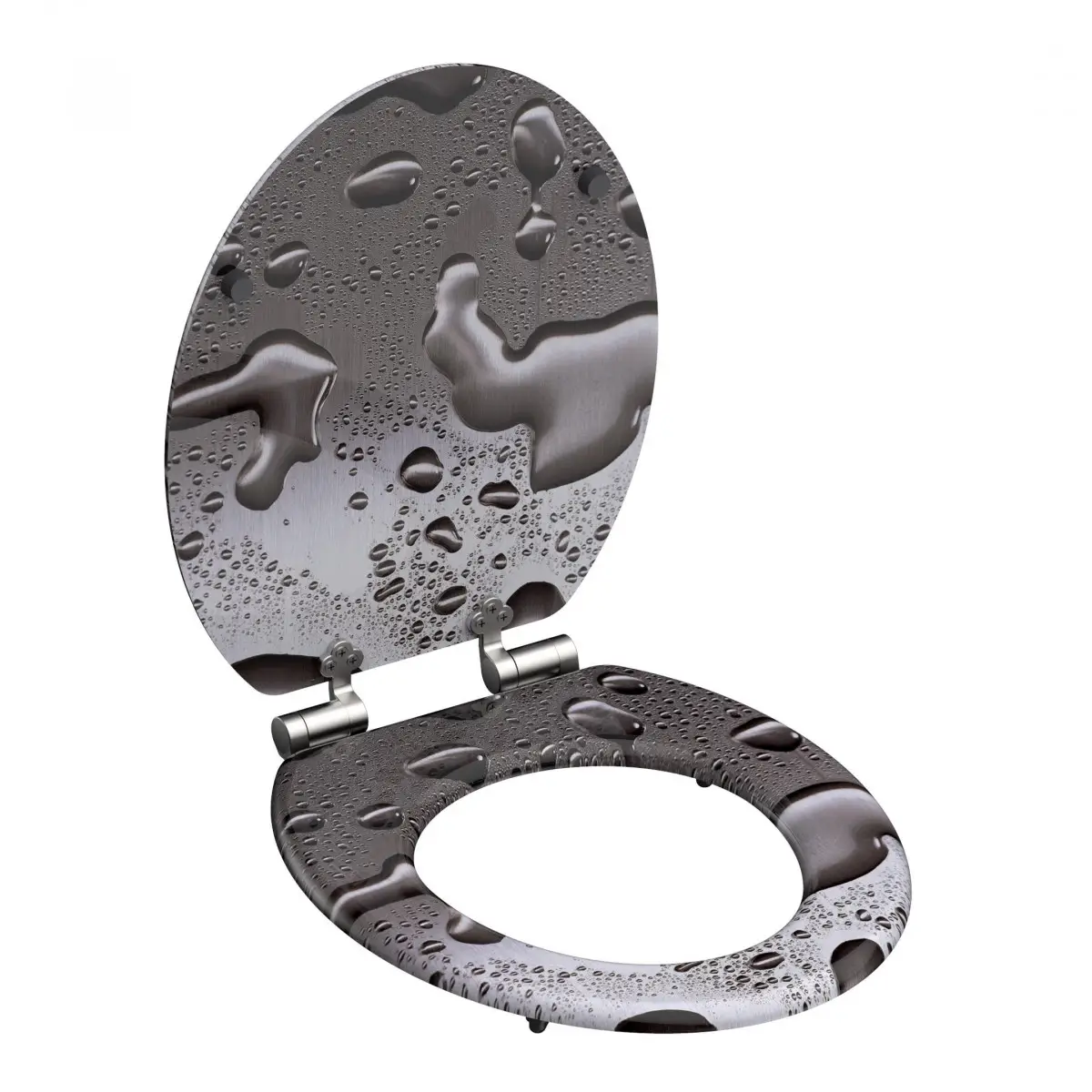 GREY STEEL WC-Sitz mit Absenkautomatik
