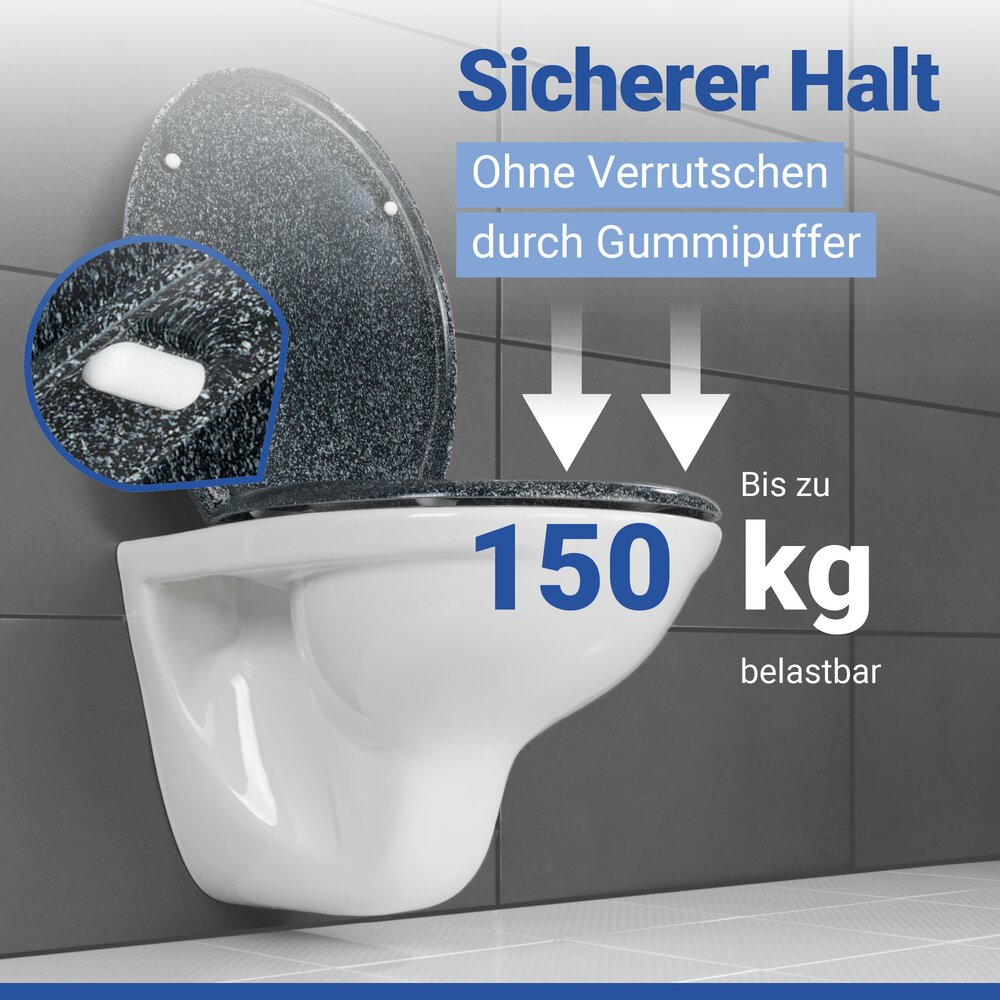 OTTANA granit WC-Sitz antibakteriell beschichtet