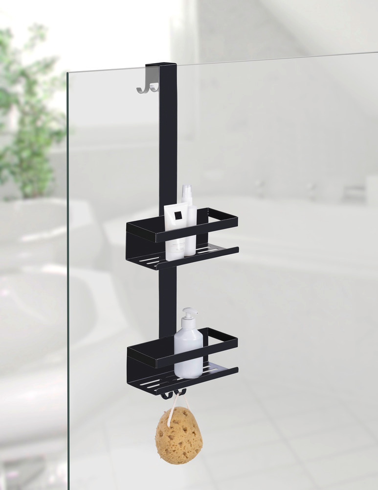 BRIBANO Duo schwarz Duschcaddy aus Edelstahl
