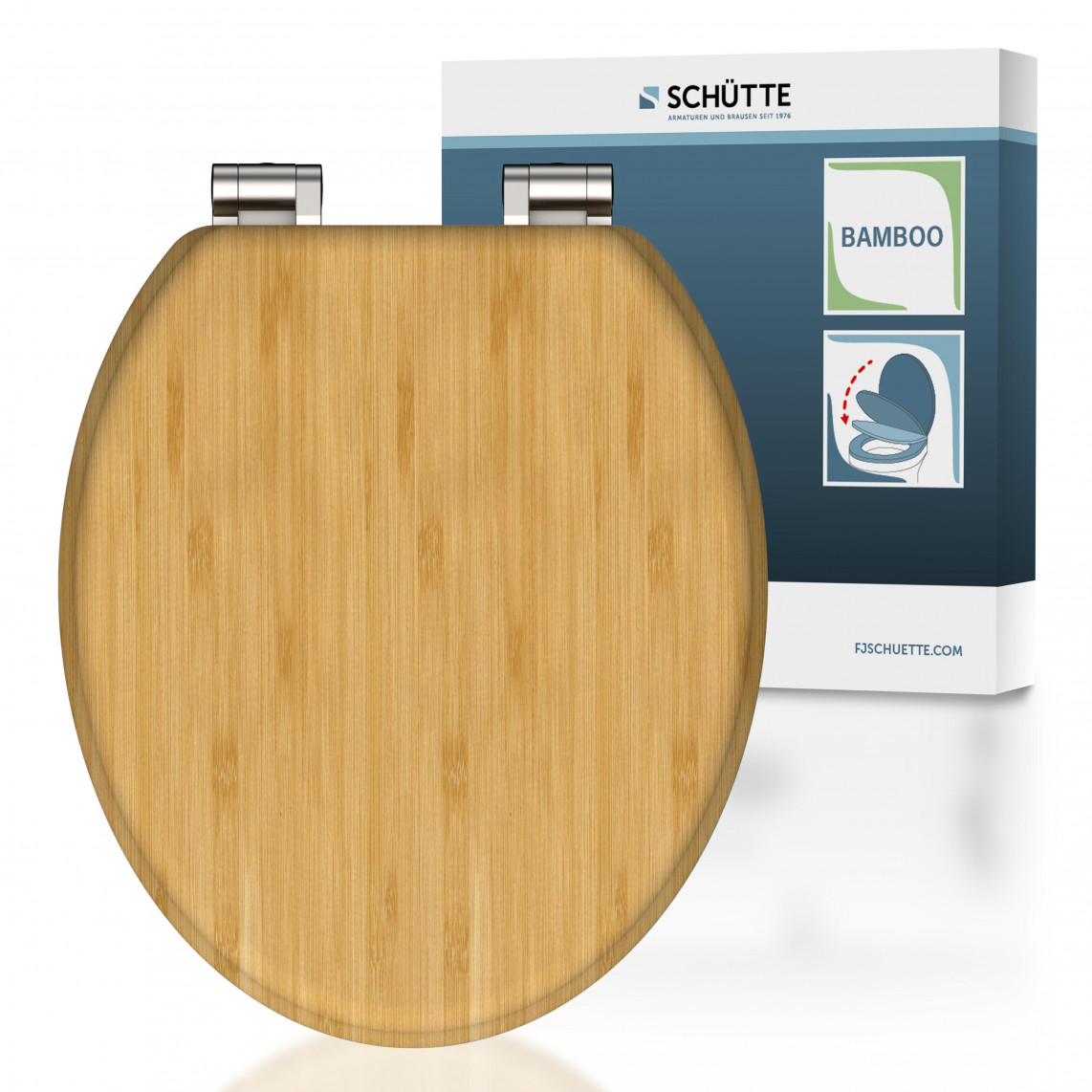 NATURAL BAMBOO WC-Sitz mit Absenkautomatik