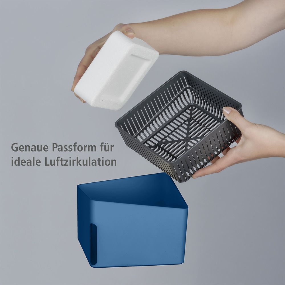 CUBE blau Entfeuchter + 2x1000g Nachfüller