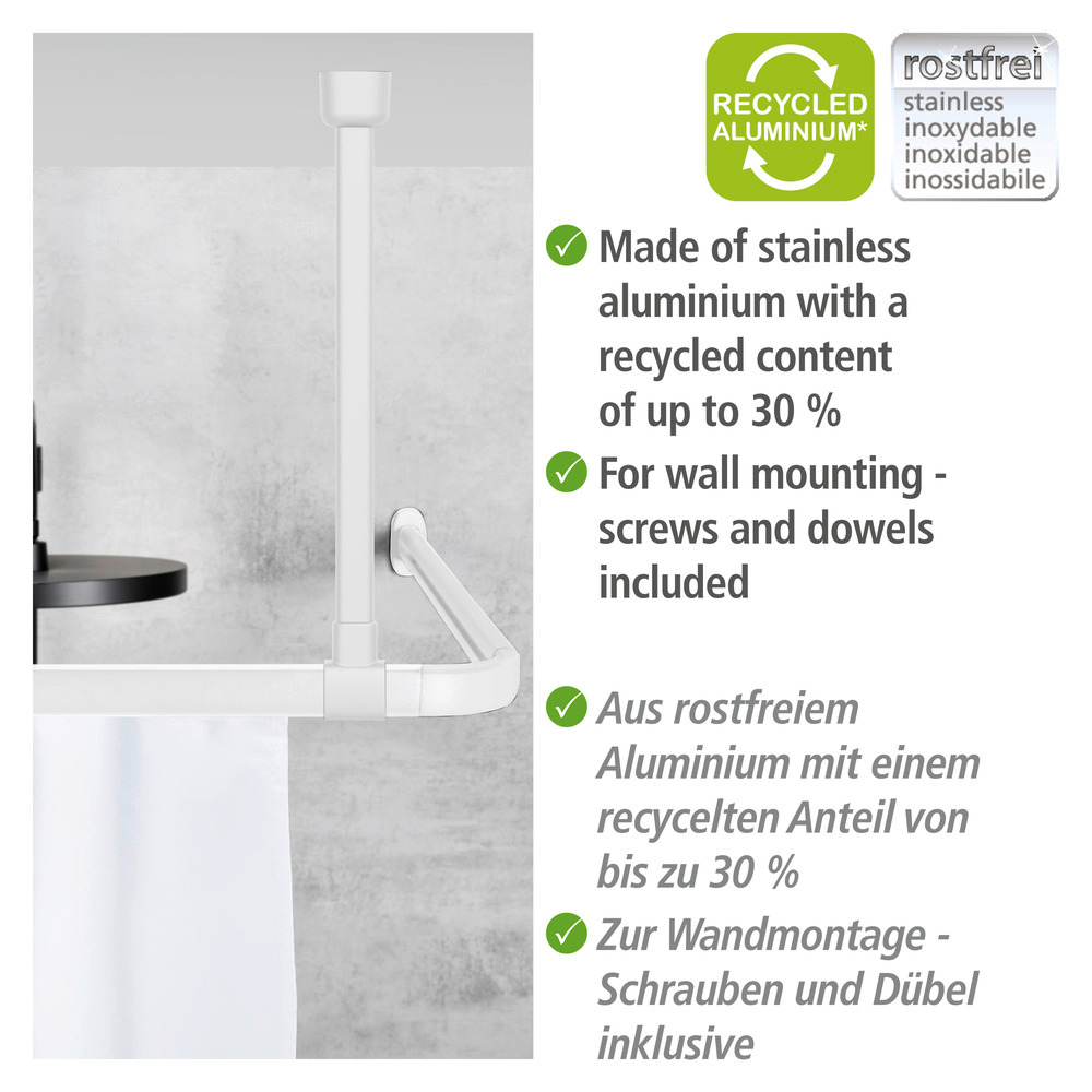 ERA weiß Deckenstütze für Winkelschiene