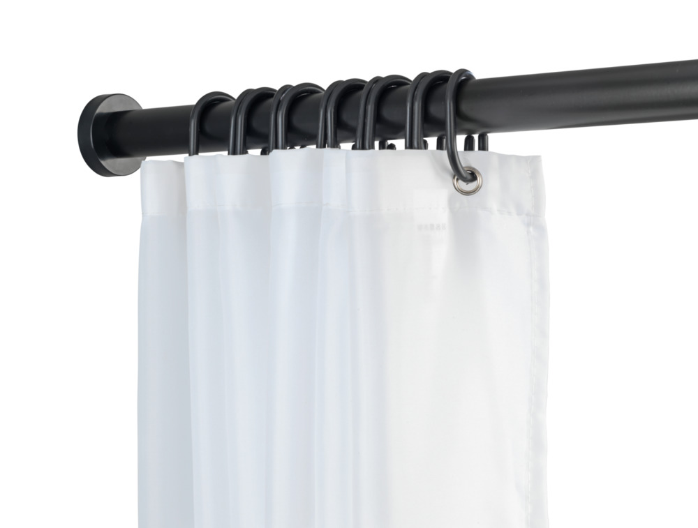 Teleskop-Duschvorhangstange Mod. OBLEON 70 - 115 cm, Schwarz