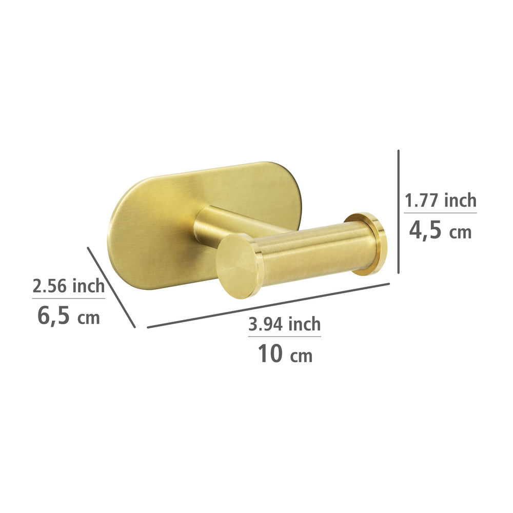 Duo OREA Gold matt Turbo-Loc® Wandhaken, Edelstahl Duo OREA Gold matt Turbo-Loc® Wandhaken, Edelstahl