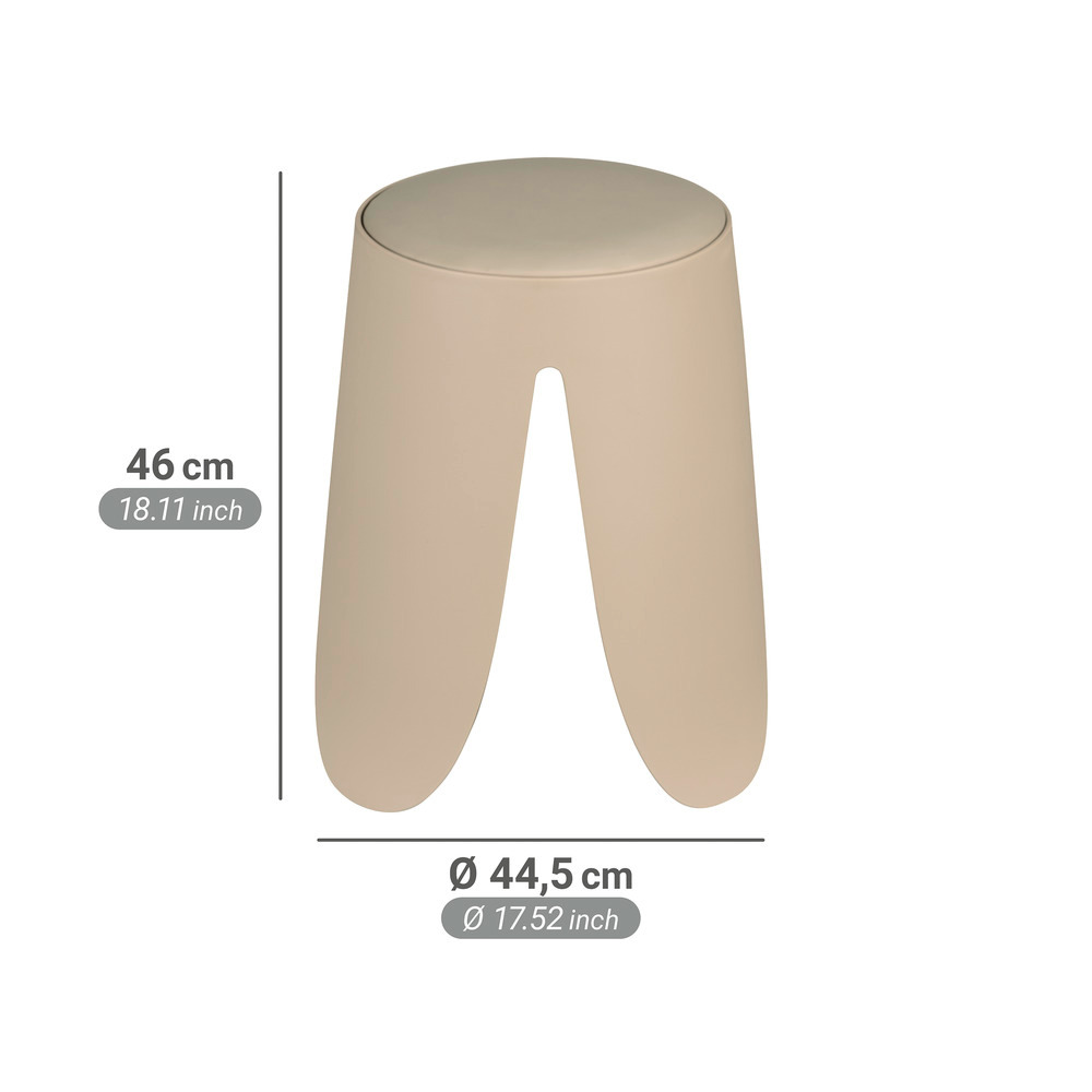 COMISO beige matt Badhocker belastbar bis 180 kg COMISO beige matt Badhocker belastbar bis 180 kg
