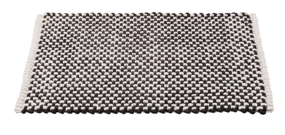 COVELO weiß-anthrazit Badteppich 50x80 cm
