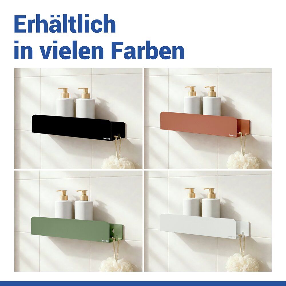 LIZAN schwarz Turbo-Loc® Wandablage aus Edelstahl