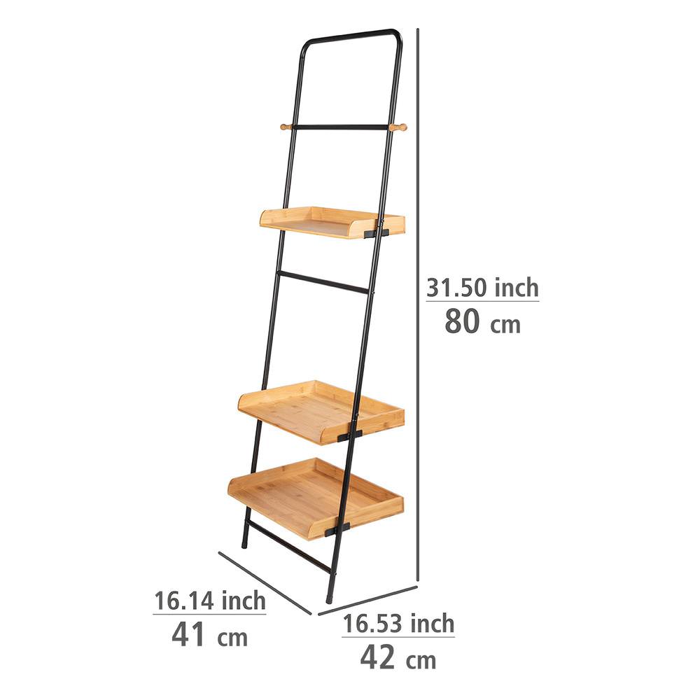 50706100-standregal-loft5 LOFT Standregal mit 3 Ablagen aus Bambus