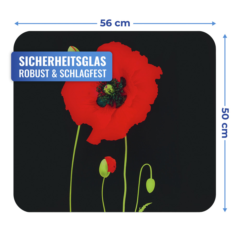 MOHN Multiplatte 56x50 cm aus Glas MOHN Multiplatte 56x50 cm aus Glas