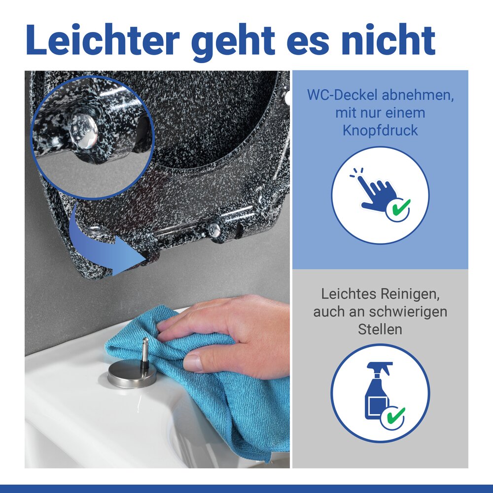 OTTANA granit WC-Sitz antibakteriell beschichtet