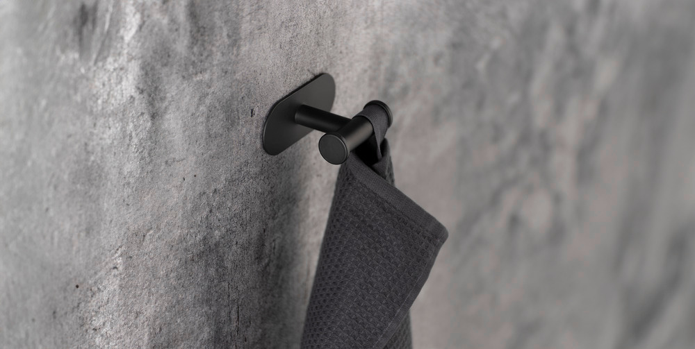 Duo OREA Black matt Turbo-Loc® Wandhaken, Edelstahl Duo OREA Black matt Turbo-Loc® Wandhaken, Edelstahl