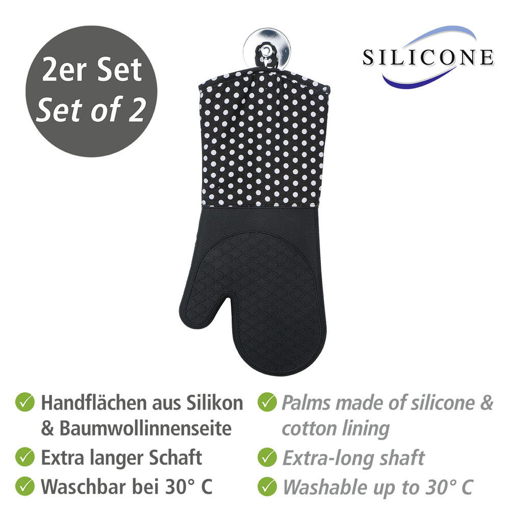 SILIKON schwarz Topfhandschuhe