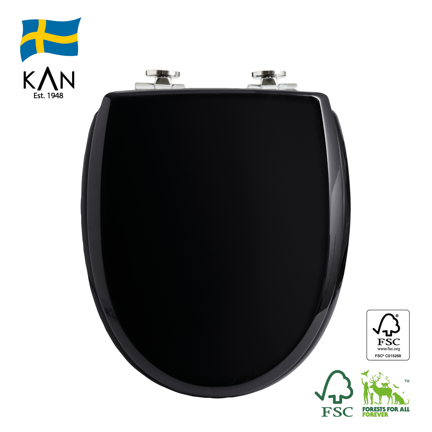 KAN 3001 WC-Sitz Exclusive SCHWARZ, Softclose