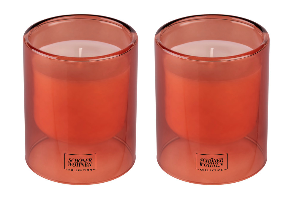 Duftkerze Mod. Sandalwood L, 2er Set