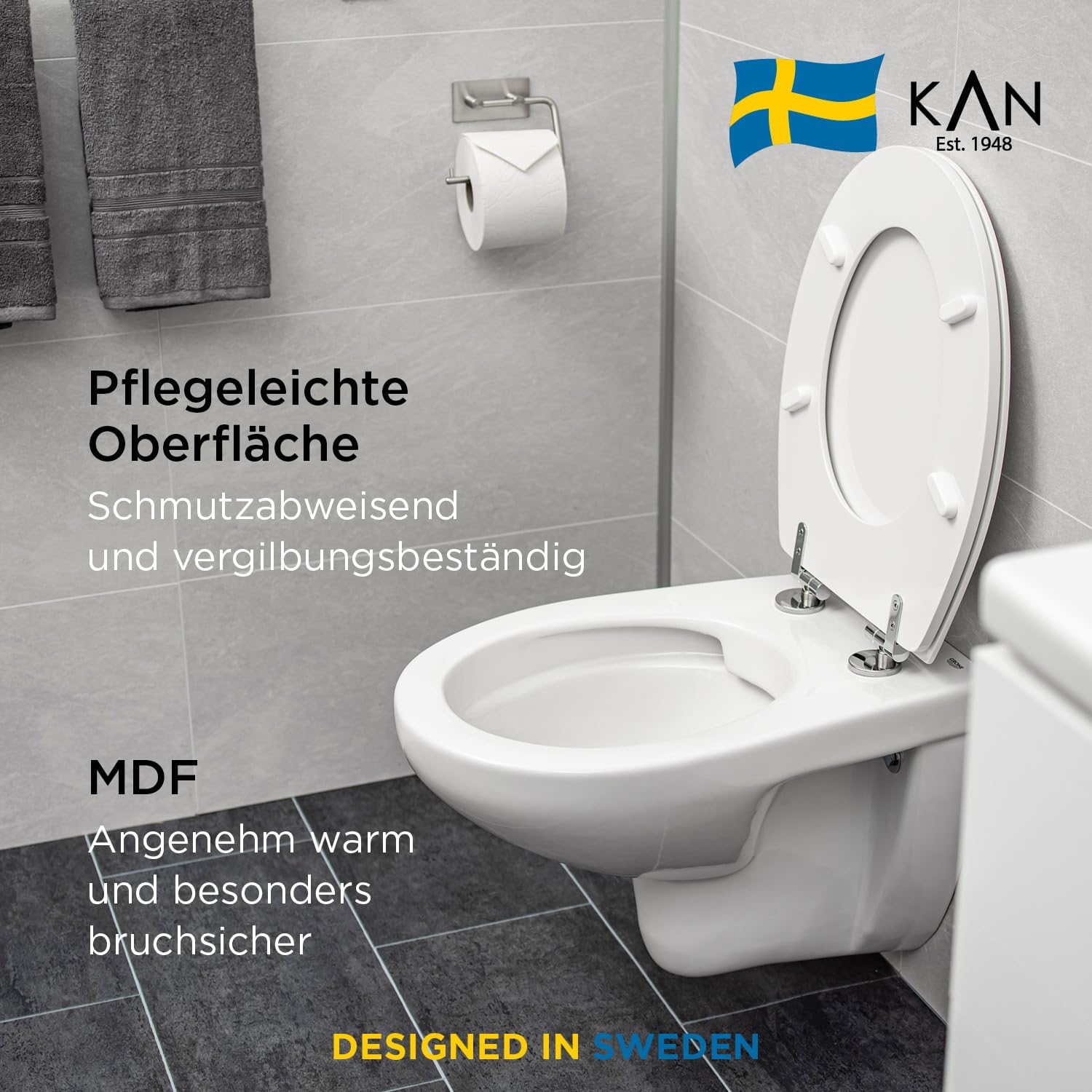 LUND Universal WC-Sitz mit magnetischer Abnahmefunktion