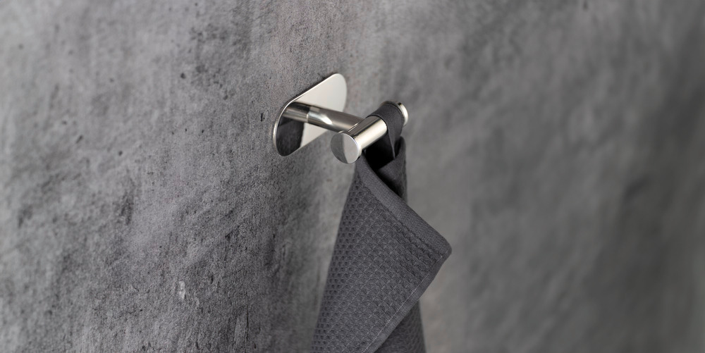 Duo OREA Shine Turbo-Loc® Wandhaken, Edelstahl Duo OREA Shine Turbo-Loc® Wandhaken, Edelstahl