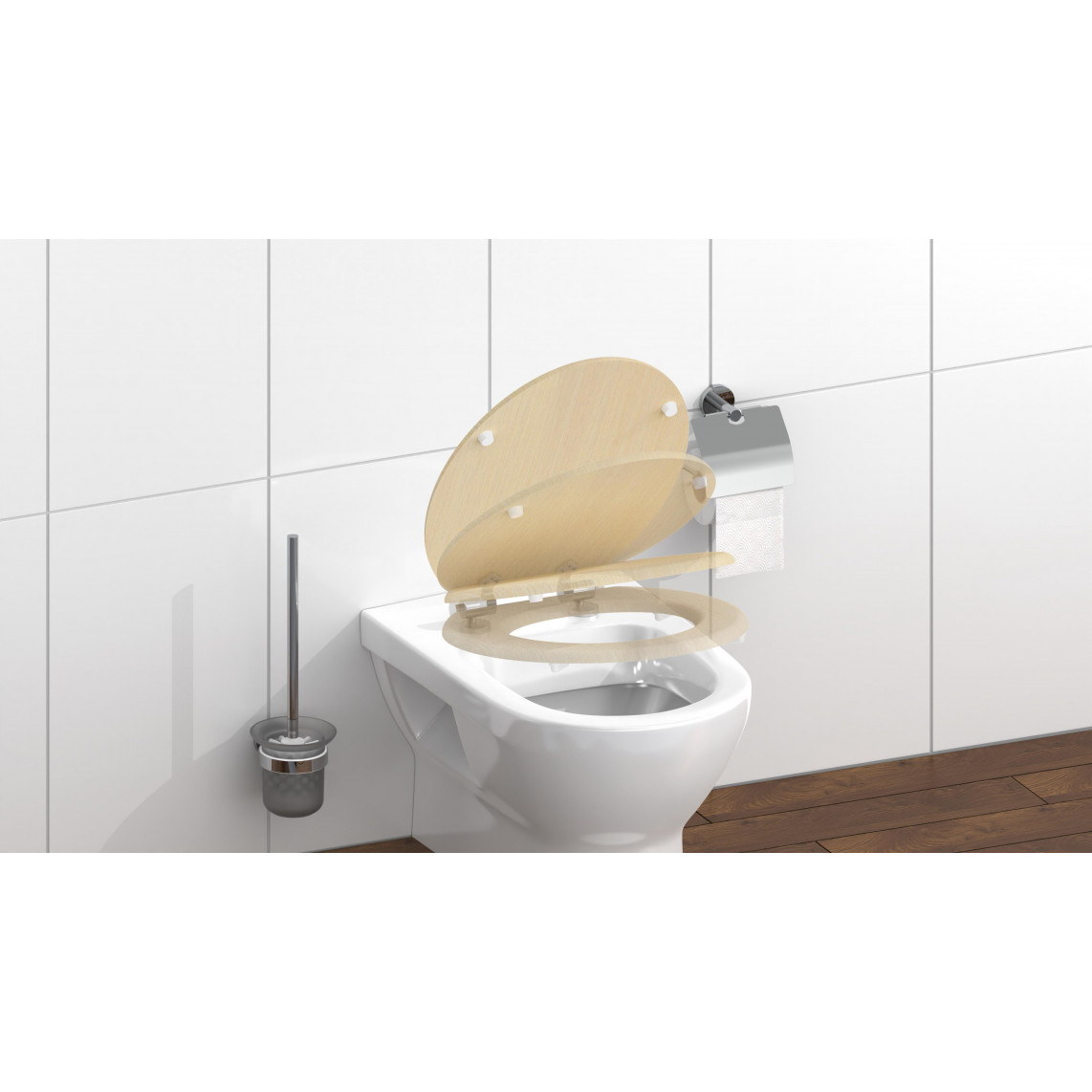 NATURAL WOOD WC-Sitz mit Absenkautomatik