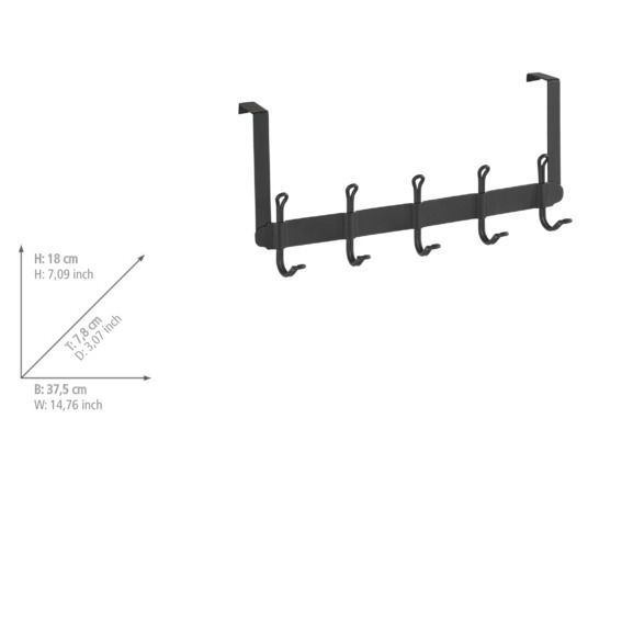 NOSTALGIE Türgarderobe für Falzstärken bis 2 cm