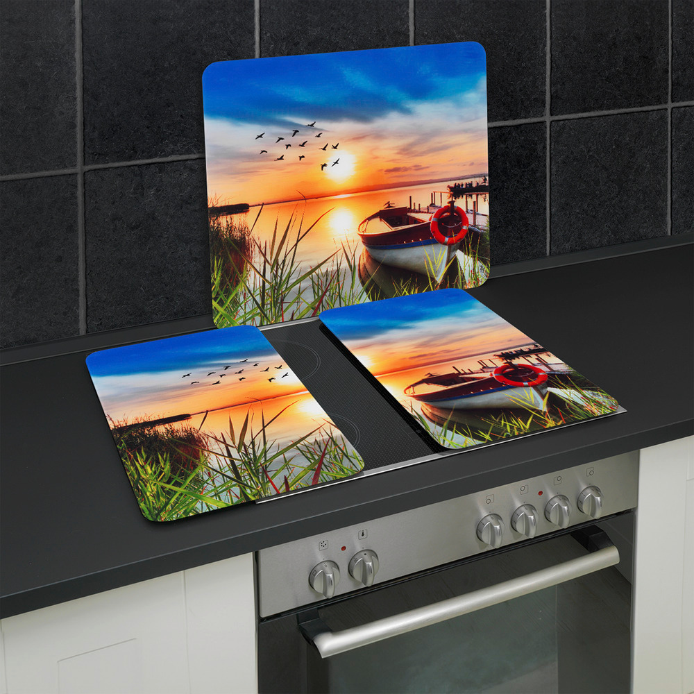 IDYLLE AM SEE Multiplatte 56x50 cm aus Glas