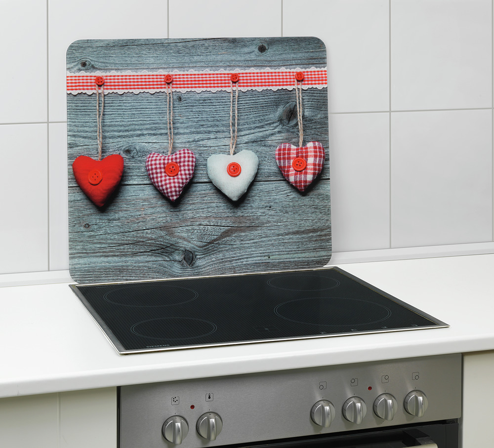 HERZEN Multiplatte 56x50 cm aus Glas