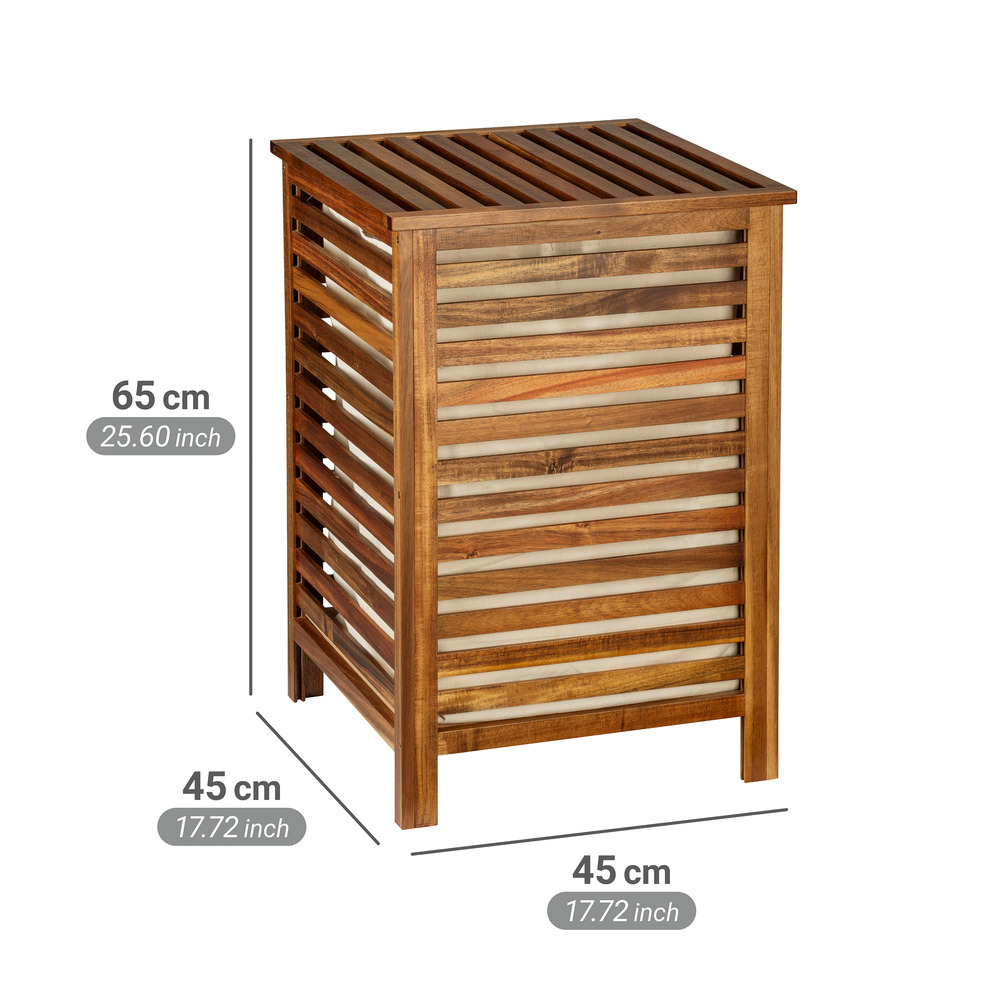 FONDI Wäschetruhe aus Akazienholz, 56 Liter FONDI Wäschetruhe aus Akazienholz, 56 Liter
