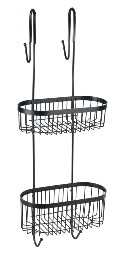 SERINO Classic Plus Black Duschregal, 2 Etagen, Rostschutz