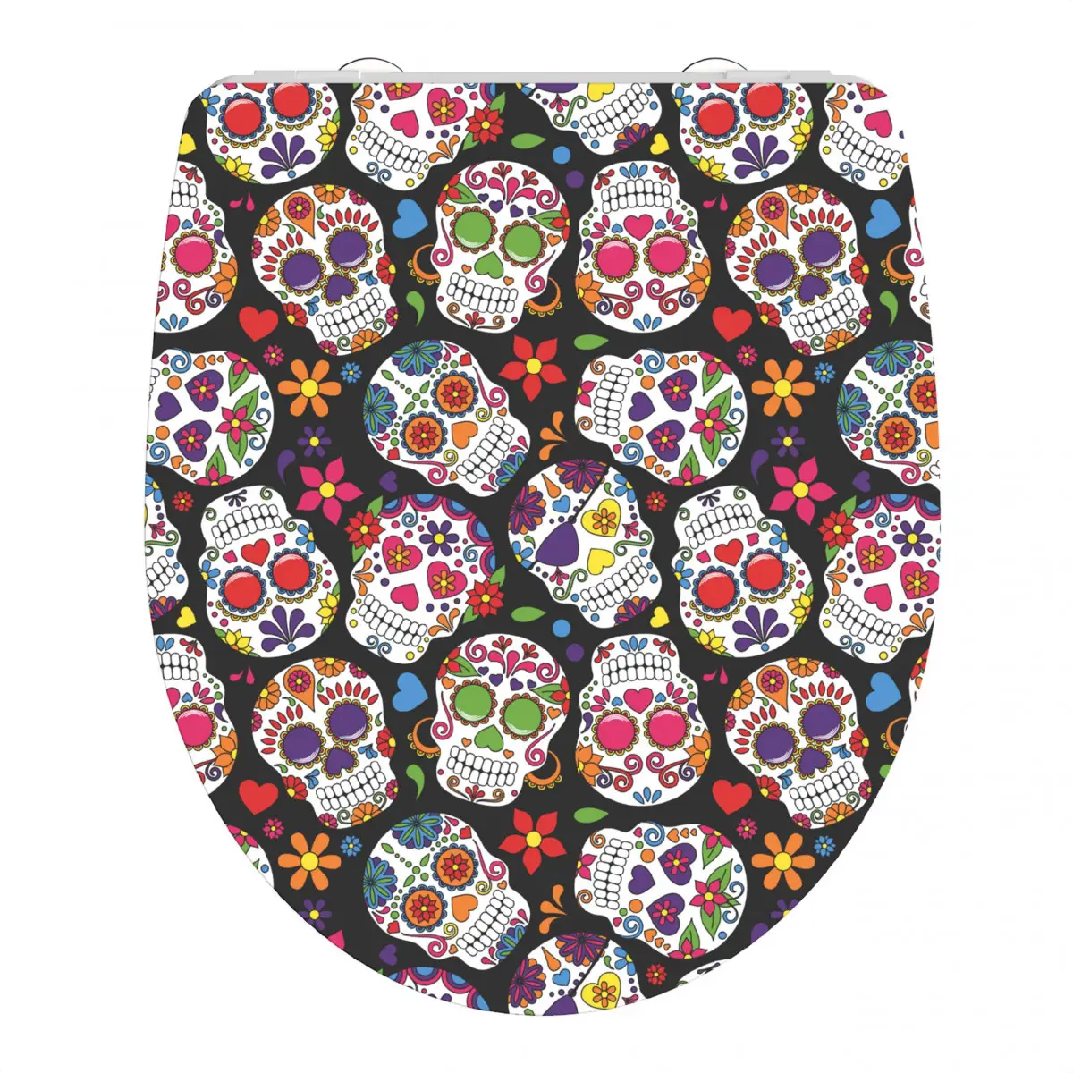 CRAZY SKULL High-Gloss WC-Sitz, Montage von oben CRAZY SKULL High-Gloss WC-Sitz, Montage von oben