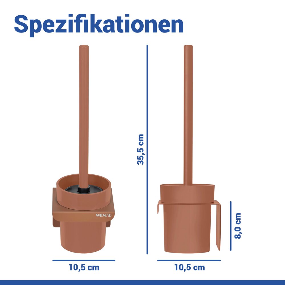 LIZAN braun Turbo-Loc® WC-Garnitur ohne Bohren