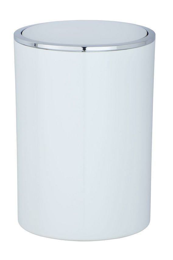 22554100_schwingdeckeleimer-inca-white INCA white Schwingdeckeleimer, 5 Liter