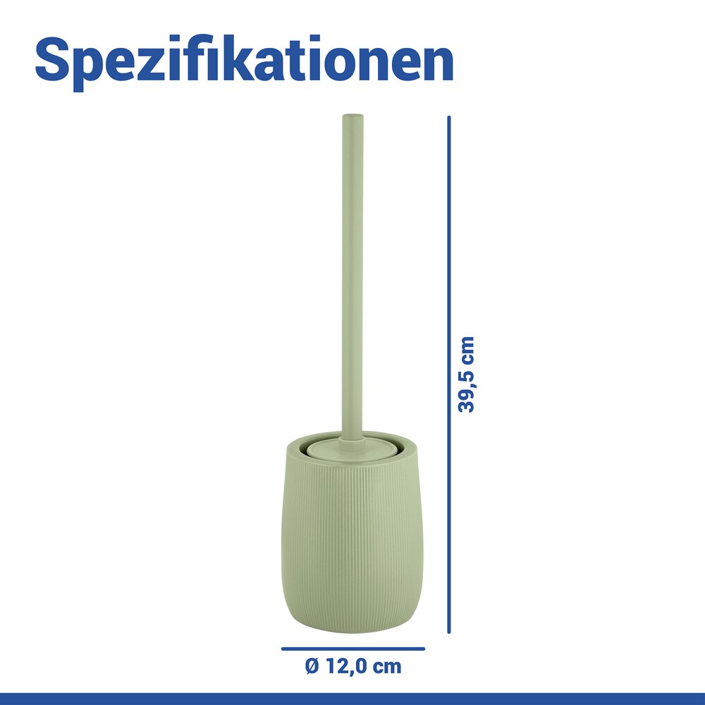 FABLO grün WC-Garnitur, Bürstenkopf aus Silikon