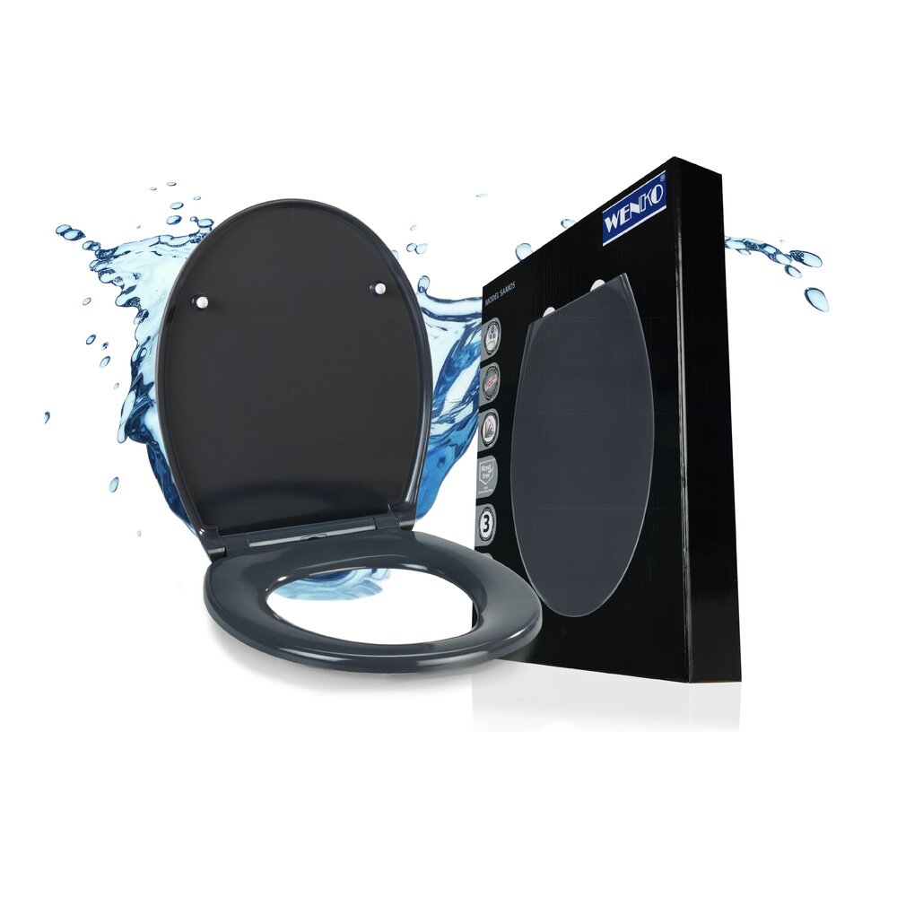 SAMOS grau Premium WC-Sitz belastbar bis 175 kg