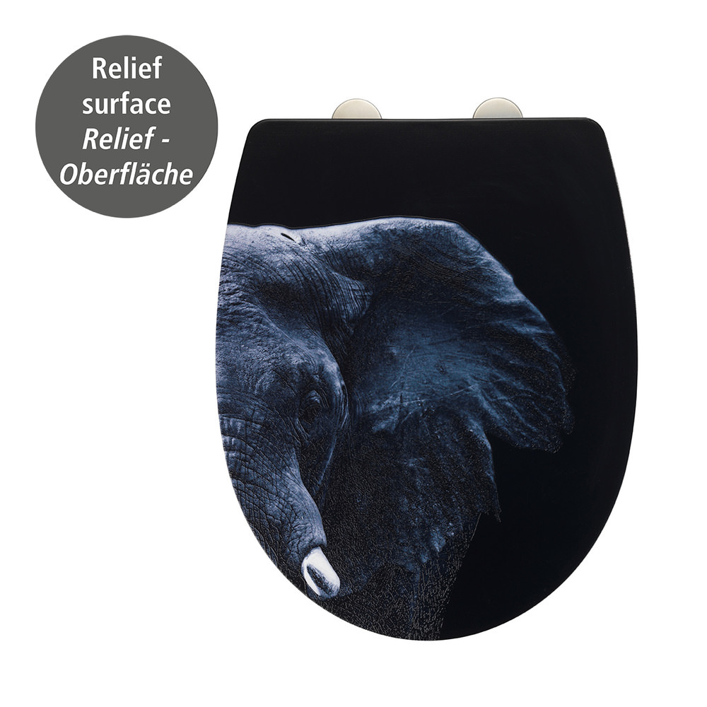 ELEPHANT Premium WC-Sitz mit Relief, Thermoplast