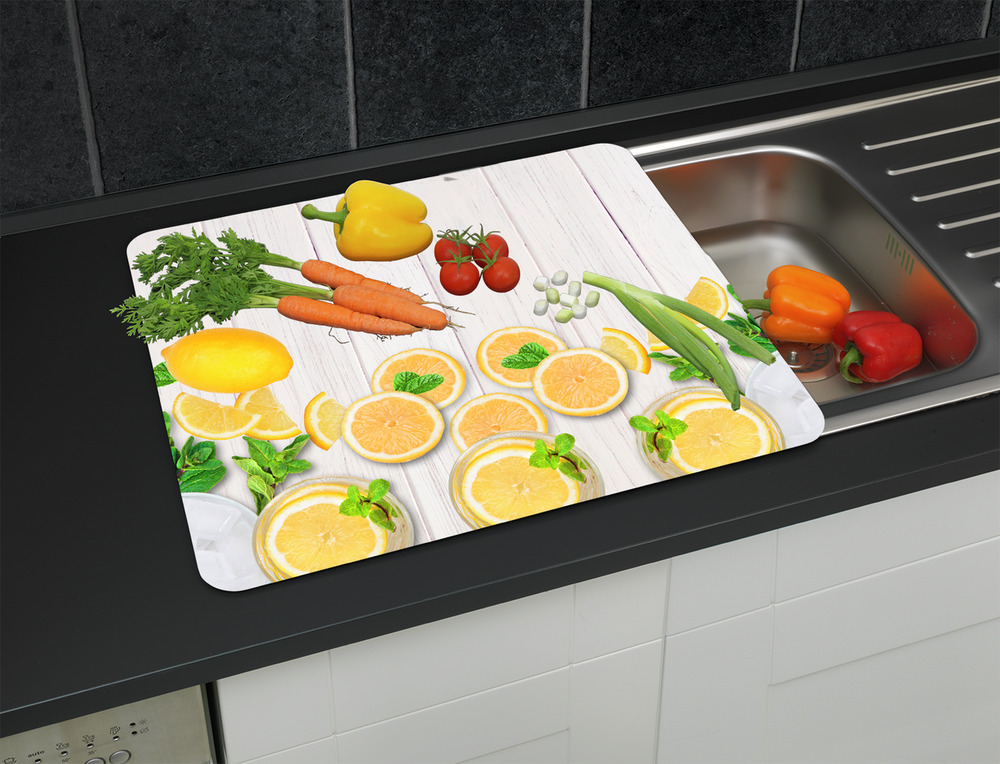 ZITRONEN Multiplatte 56x50 aus Glas