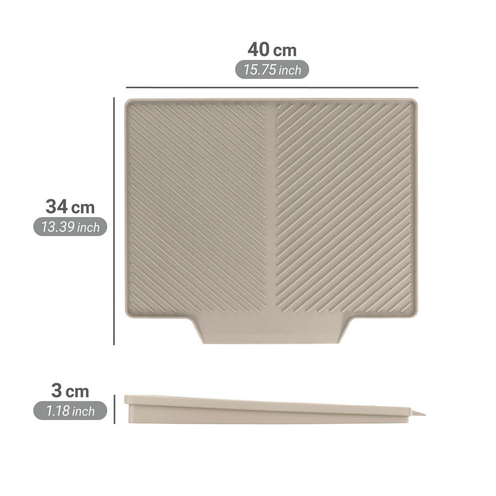 NELIA beige Abtropfmatte aus Gummi NELIA beige Abtropfmatte aus Gummi
