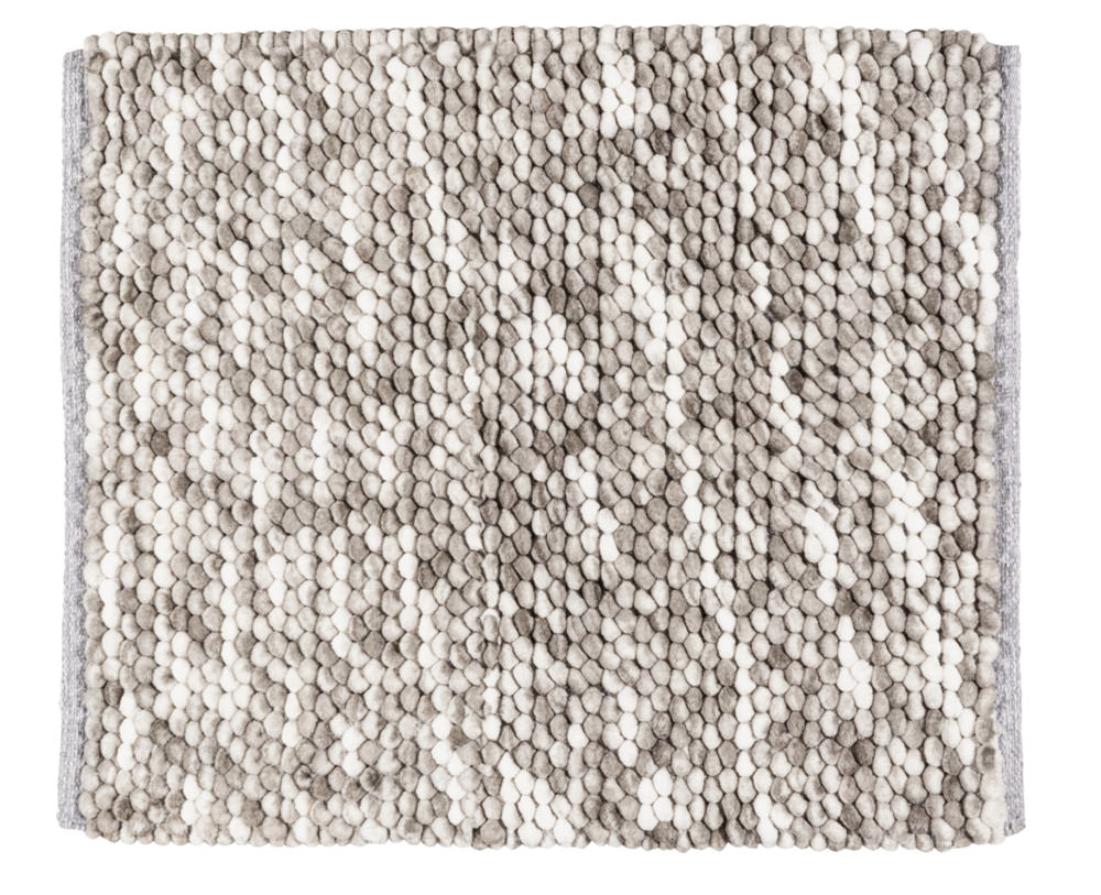 URDU Taupe Badteppich, 55x65cm, fusselfrei