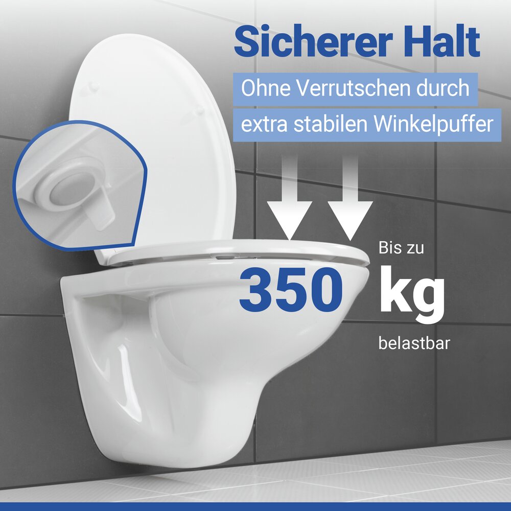 RIETI weiss WC-Sitz belastbar bis 350 kg